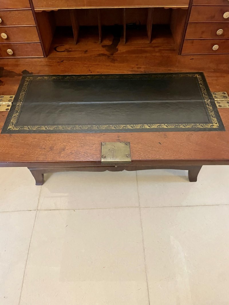 Antique George III Quality Figured Mahogany Secretaire Desk/Cabinet - Image 12